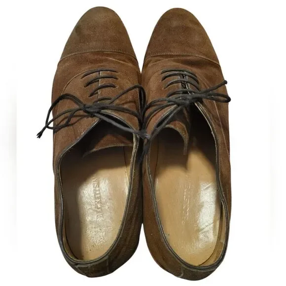 Beckett Simonon Dean Chestnut Suede Mens Oxfords Size 11.5